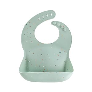 Mushie Silicone Bib - Cambridge Blue Confetti